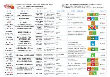 ★令和7年4月★かごしま環境未来館講座のご案内