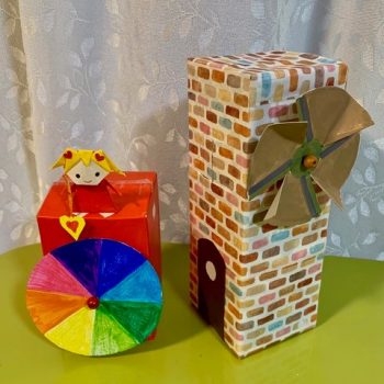 空き箱で作るからくり貯金箱②(8/11)