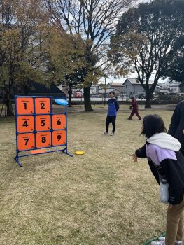 フライングディスク体験の写真